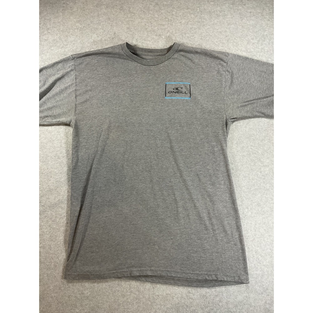 O'Neill Mens Gray Short Sleeve Graphic Logo T-Shirt Modern Fit Large 2005